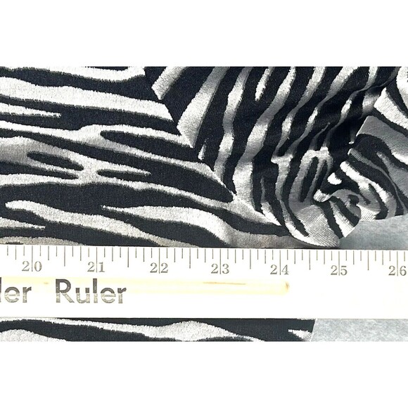 Vintage Notches Top Womens 2X Grey Velvet Zebra Bell Sleeve Whimsigoth Office - Picture 8 of 16